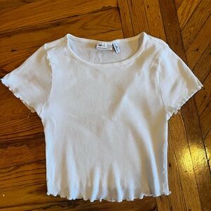 ASOS Design White Short Sleeved Crop Top